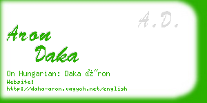 aron daka business card